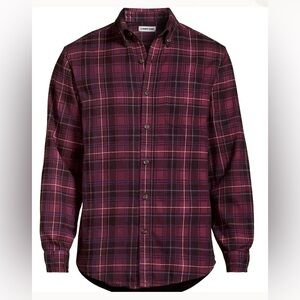 Burgundy Spritz/ Navy Plaid Flannel Shirt
